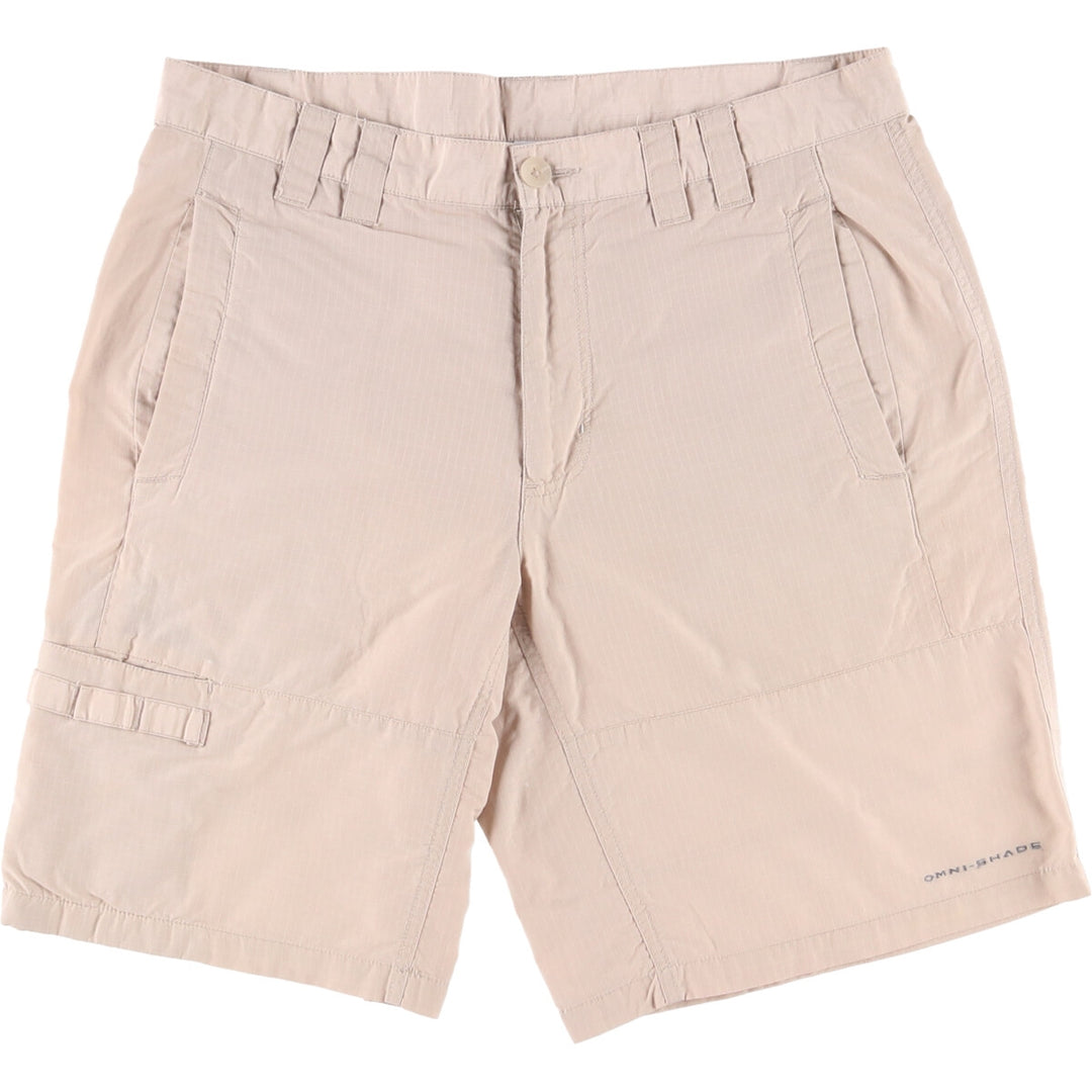 90s~00'S Columbia OMNI-SHADE PFG Ripstop Shorts Short Pants Men's W34 cotton Beige type Vintage Second Hand