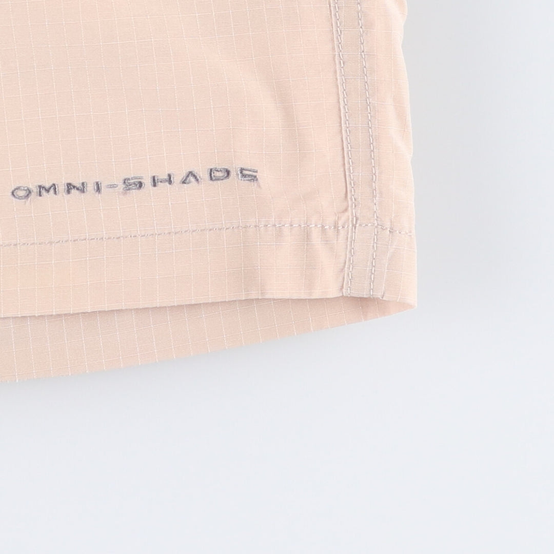 90s~00'S Columbia OMNI-SHADE PFG Ripstop Shorts Short Pants Men's W34 cotton Beige type Vintage Second Hand