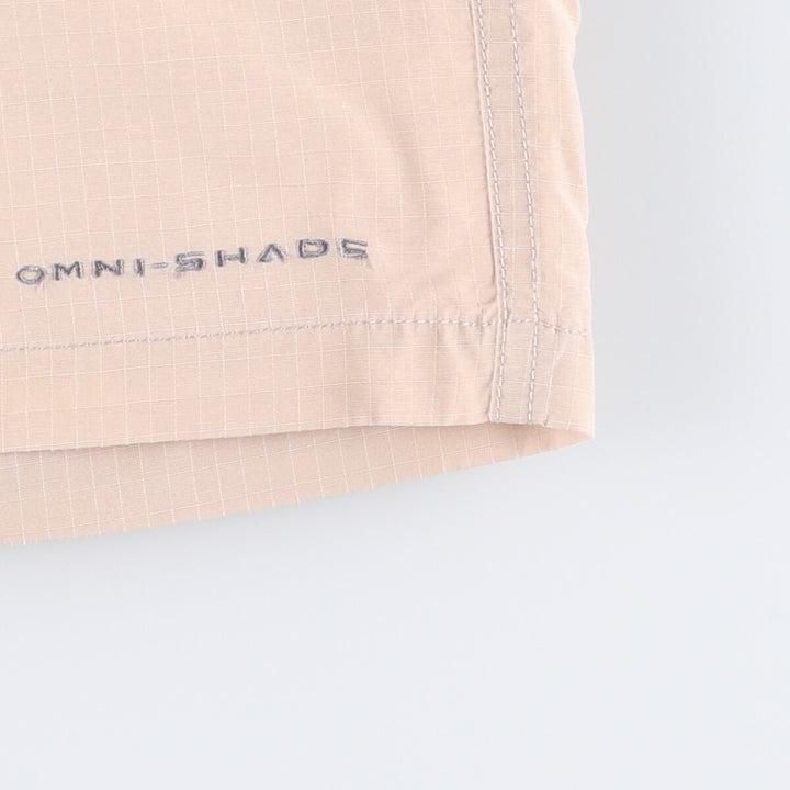 90s~00'S Columbia OMNI-SHADE PFG Ripstop Shorts Short Pants Men's W34 cotton Beige type Vintage Second Hand