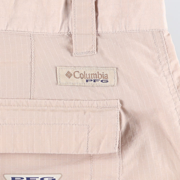 90s~00'S Columbia OMNI-SHADE PFG Ripstop Shorts Short Pants Men's W34 cotton Beige type Vintage Second Hand