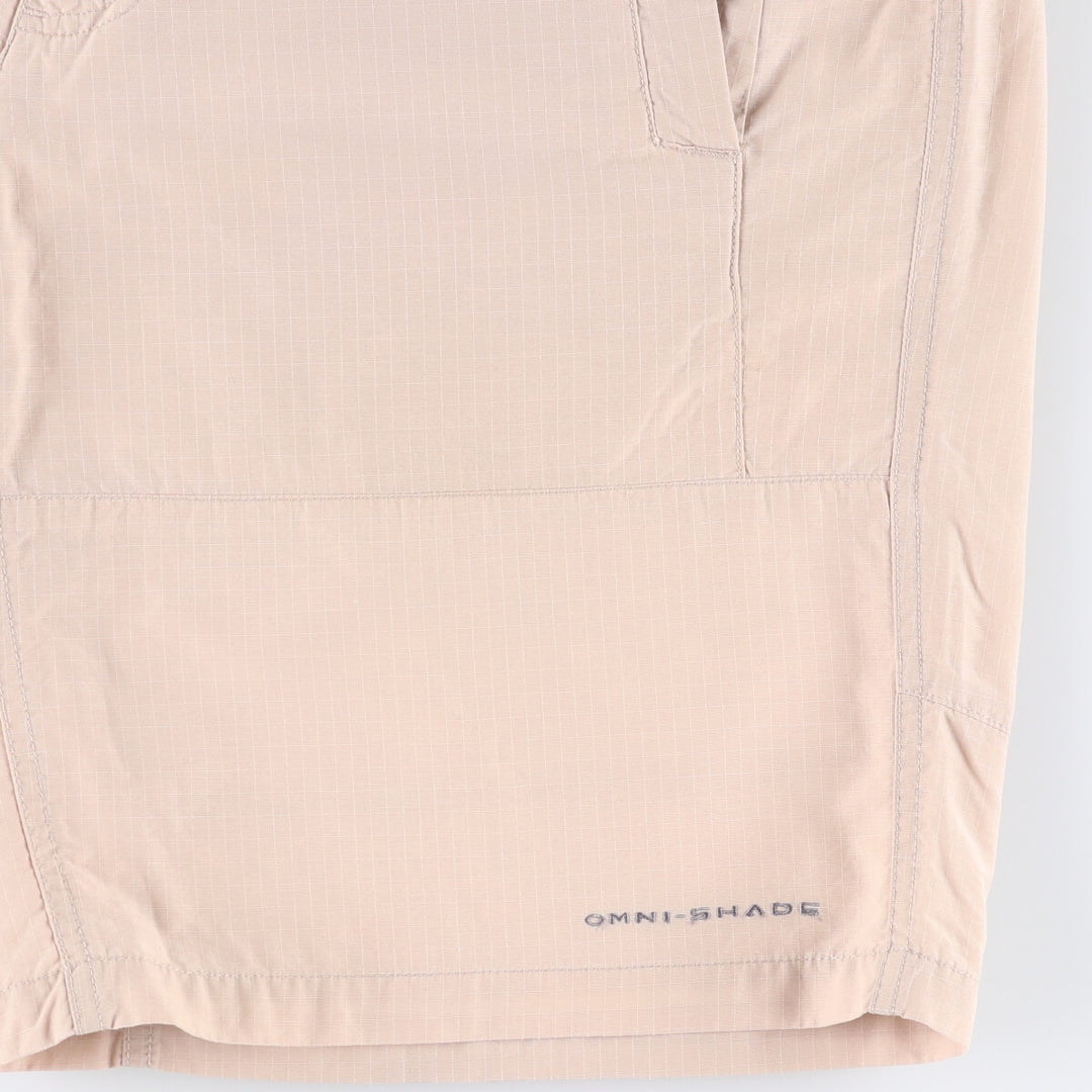 90s~00'S Columbia OMNI-SHADE PFG Ripstop Shorts Short Pants Men's W34 cotton Beige type Vintage Second Hand