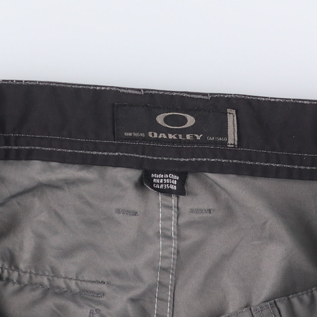 Oakley cargo shorts, half pants, men's, w33 equivalent polyester gray type Vintage Second Hand