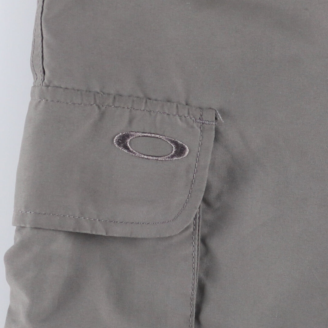 Oakley cargo shorts, half pants, men's, w33 equivalent polyester gray type Vintage Second Hand