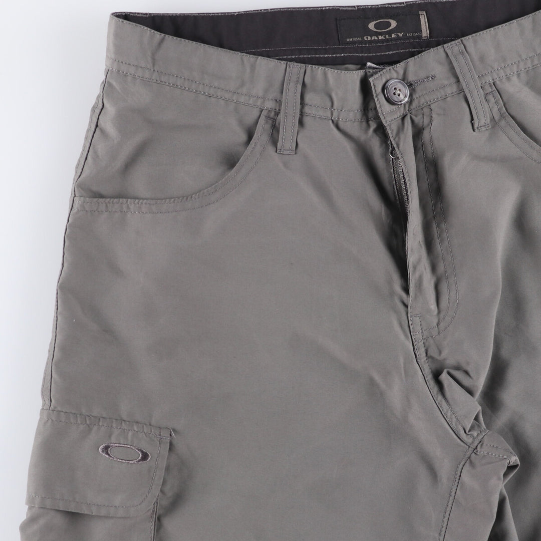 Oakley cargo shorts, half pants, men's, w33 equivalent polyester gray type Vintage Second Hand