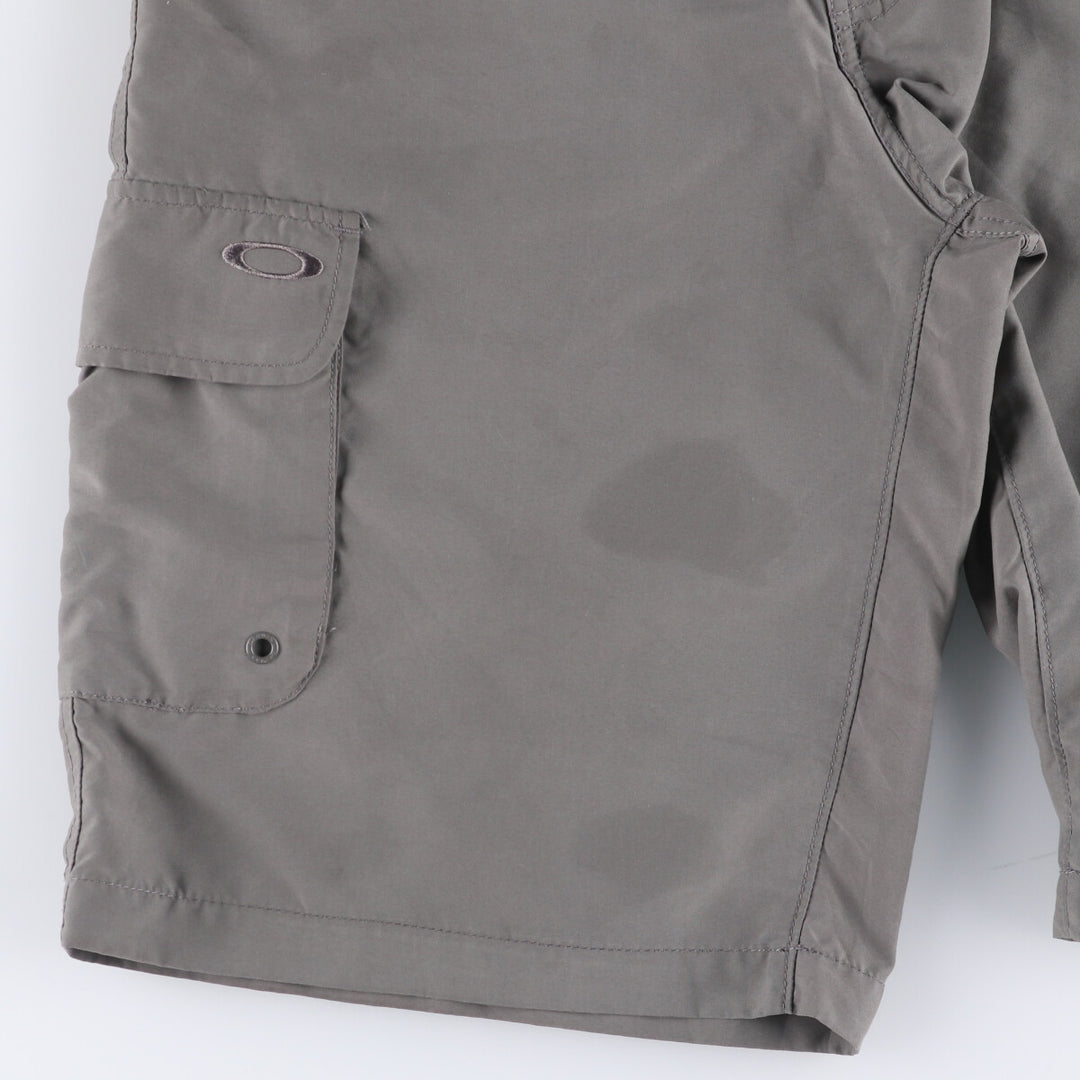 Oakley cargo shorts, half pants, men's, w33 equivalent polyester gray type Vintage Second Hand