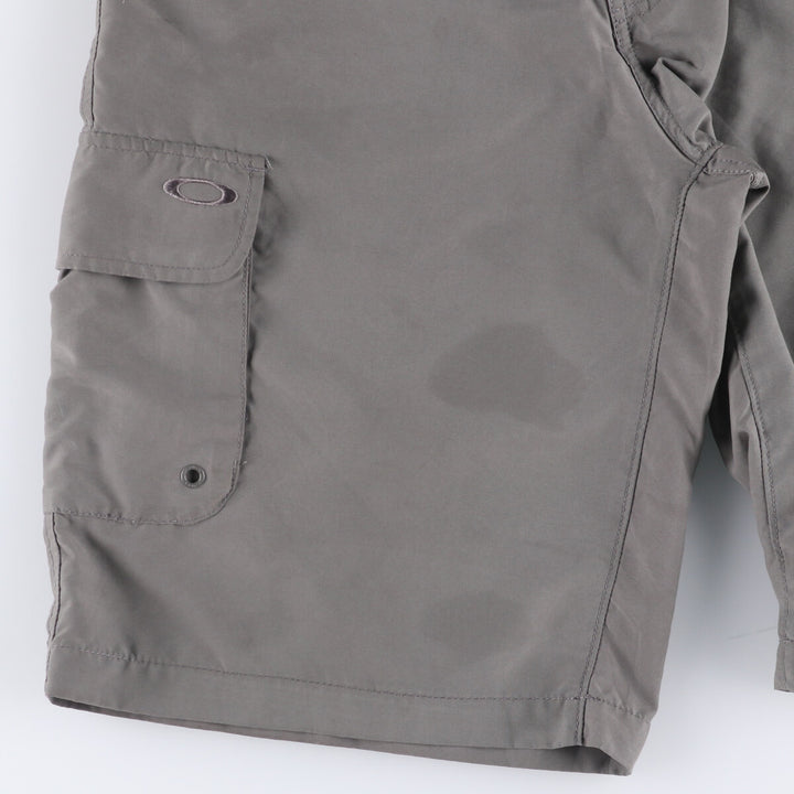 Oakley cargo shorts, half pants, men's, w33 equivalent polyester gray type Vintage Second Hand