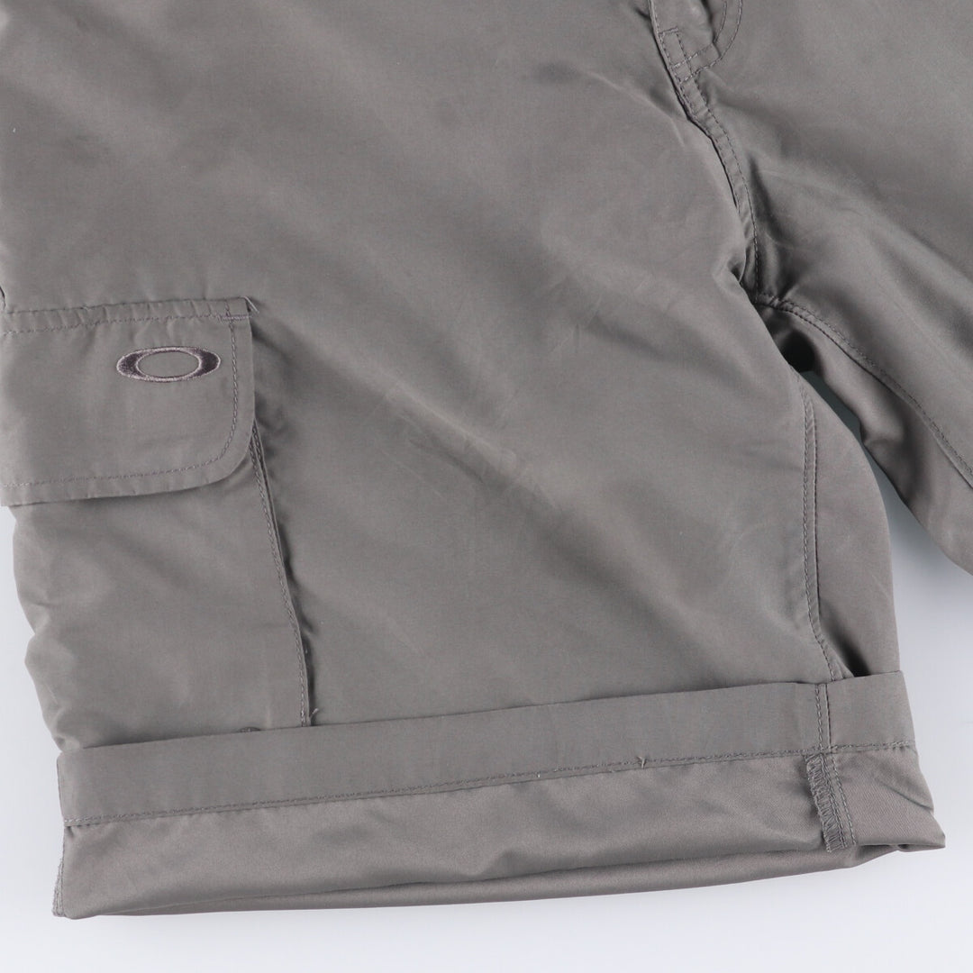 Oakley cargo shorts, half pants, men's, w33 equivalent polyester gray type Vintage Second Hand