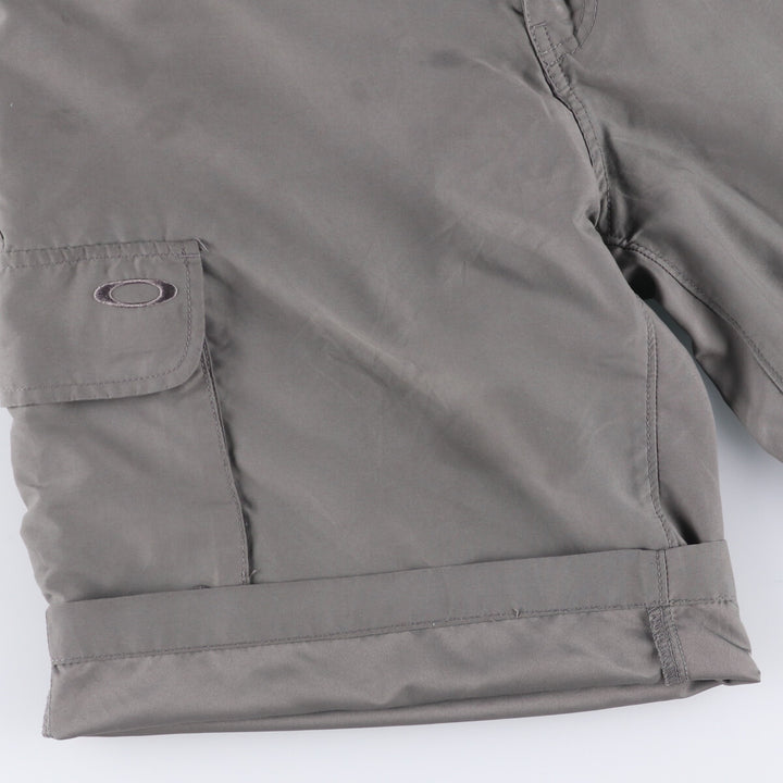 Oakley cargo shorts, half pants, men's, w33 equivalent polyester gray type Vintage Second Hand