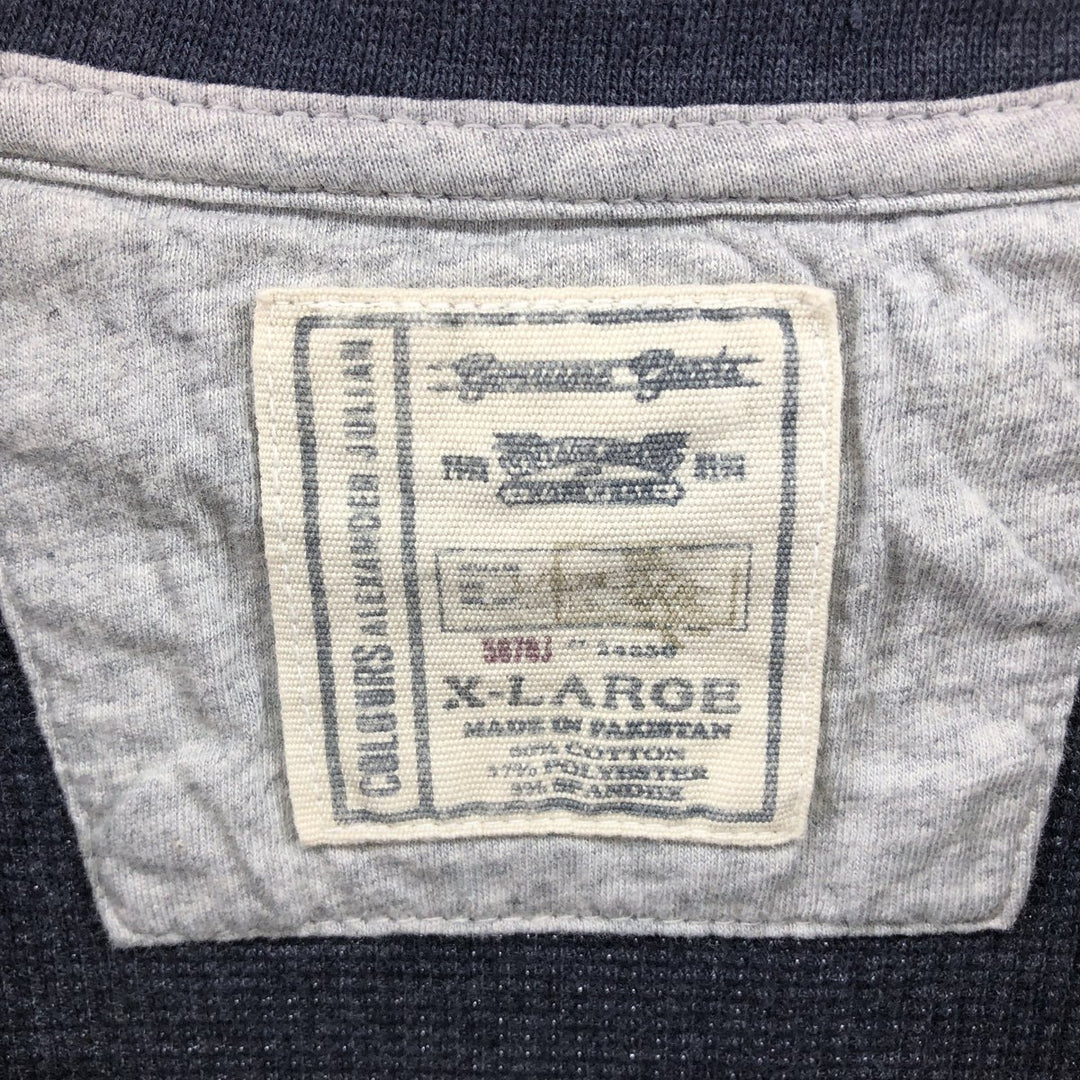 ALEXANDER JULIAN Henley neck thermal long sleeve T-shirt waffle women's XL equivalent cotton gray type Vintage Second Hand