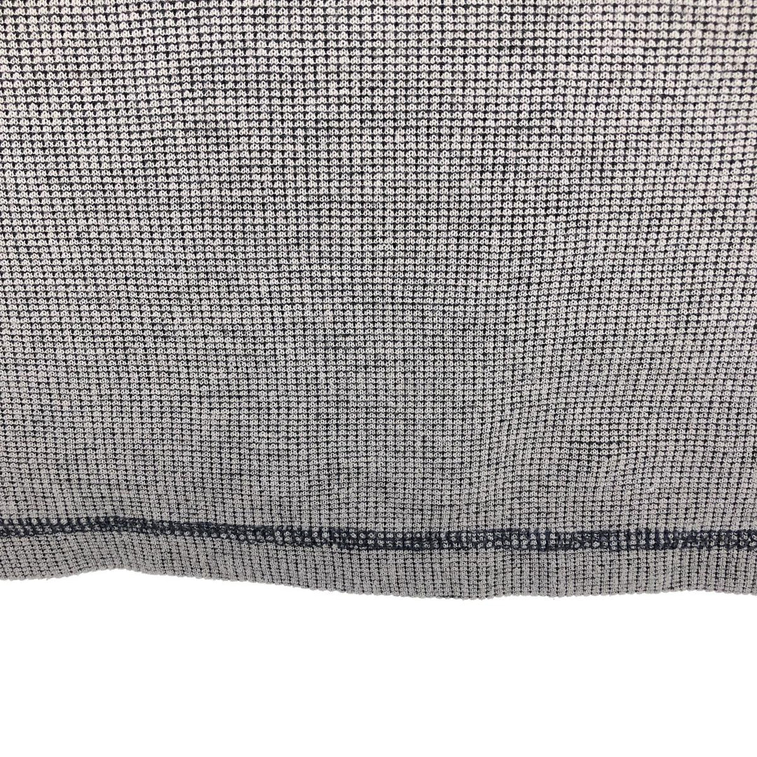 ALEXANDER JULIAN Henley neck thermal long sleeve T-shirt waffle women's XL equivalent cotton gray type Vintage Second Hand