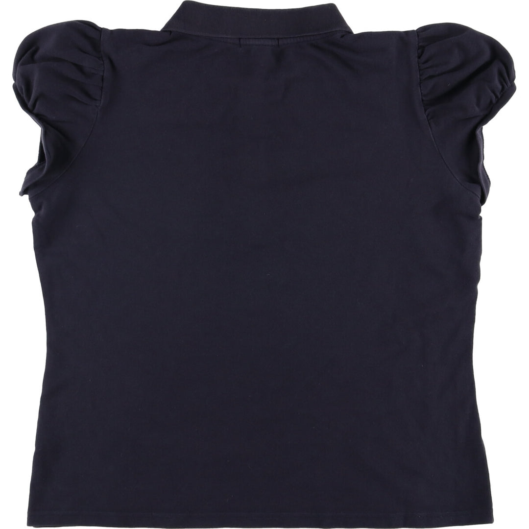 Burberry's BURBERRY LONDON short-sleeved polo shirt, women's size XL cotton navy blue type Vintage Second Hand