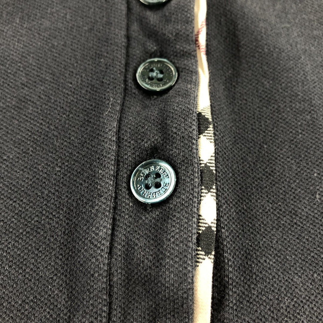 Burberry's BURBERRY LONDON short-sleeved polo shirt, women's size XL cotton navy blue type Vintage Second Hand