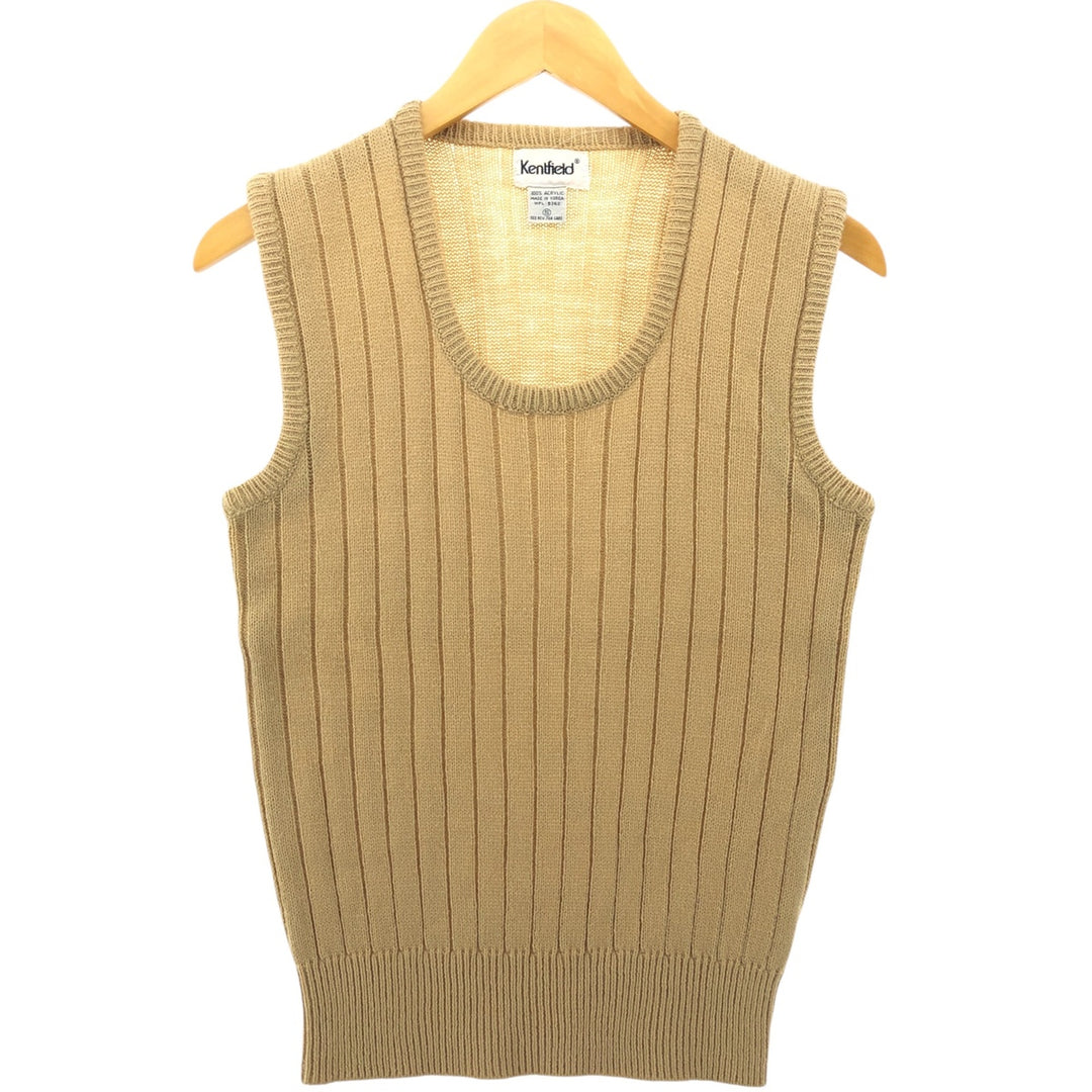 KENTFIELD Ribbed Acrylic Knit Vest, Women's Size S acrylic Beige type Vintage Second Hand