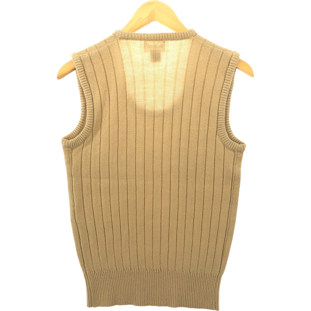 KENTFIELD Ribbed Acrylic Knit Vest, Women's Size S acrylic Beige type Vintage Second Hand