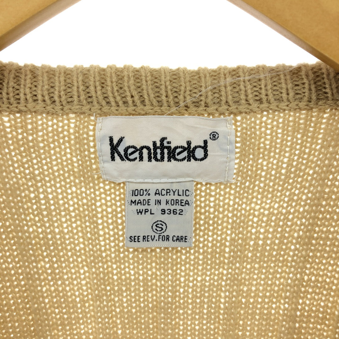 KENTFIELD Ribbed Acrylic Knit Vest, Women's Size S acrylic Beige type Vintage Second Hand
