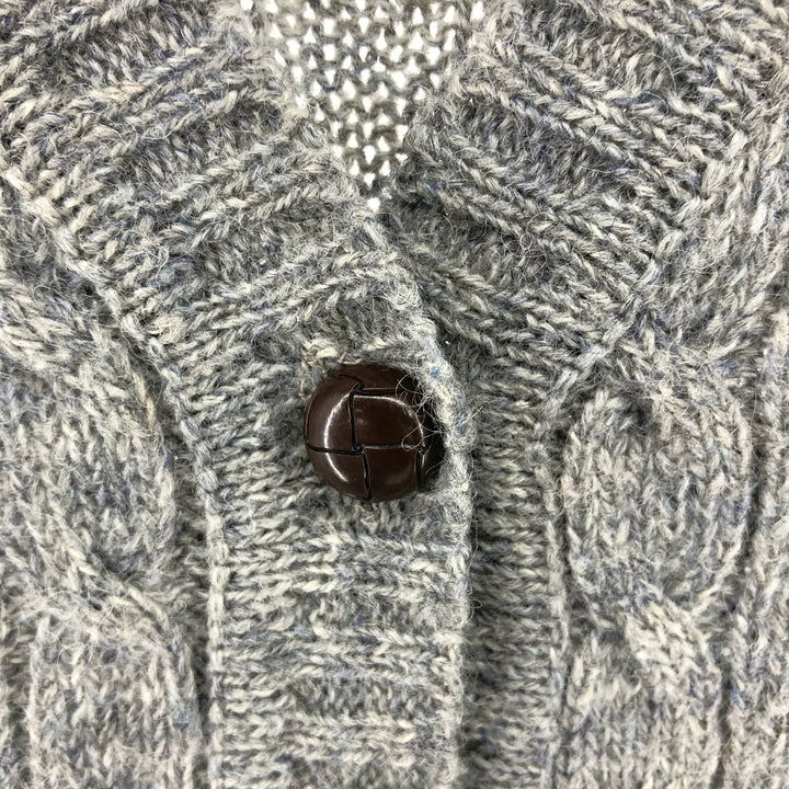 Sears Cable Knit Open Front Wool Knit Vest Men's S Size Vintage wool gray type Vintage Second Hand