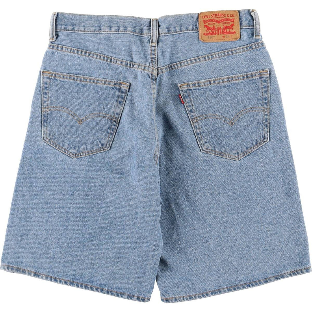 Levi's 550 denim shorts, half pants, men's size w34 cotton blue type Vintage Second Hand