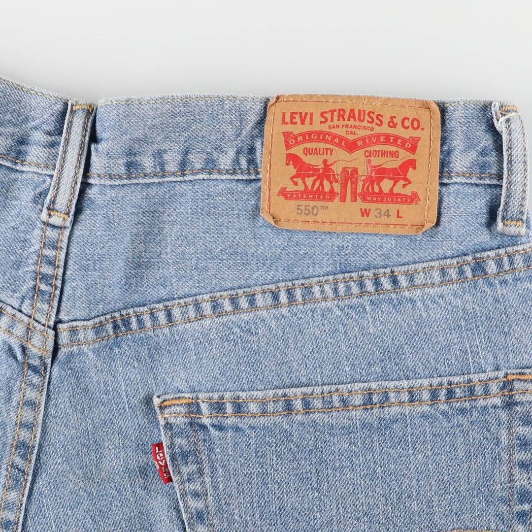 Levi's 550 denim shorts, half pants, men's size w34 cotton blue type Vintage Second Hand