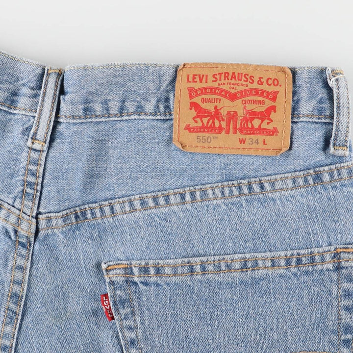 Levi's 550 denim shorts, half pants, men's size w34 cotton blue type Vintage Second Hand