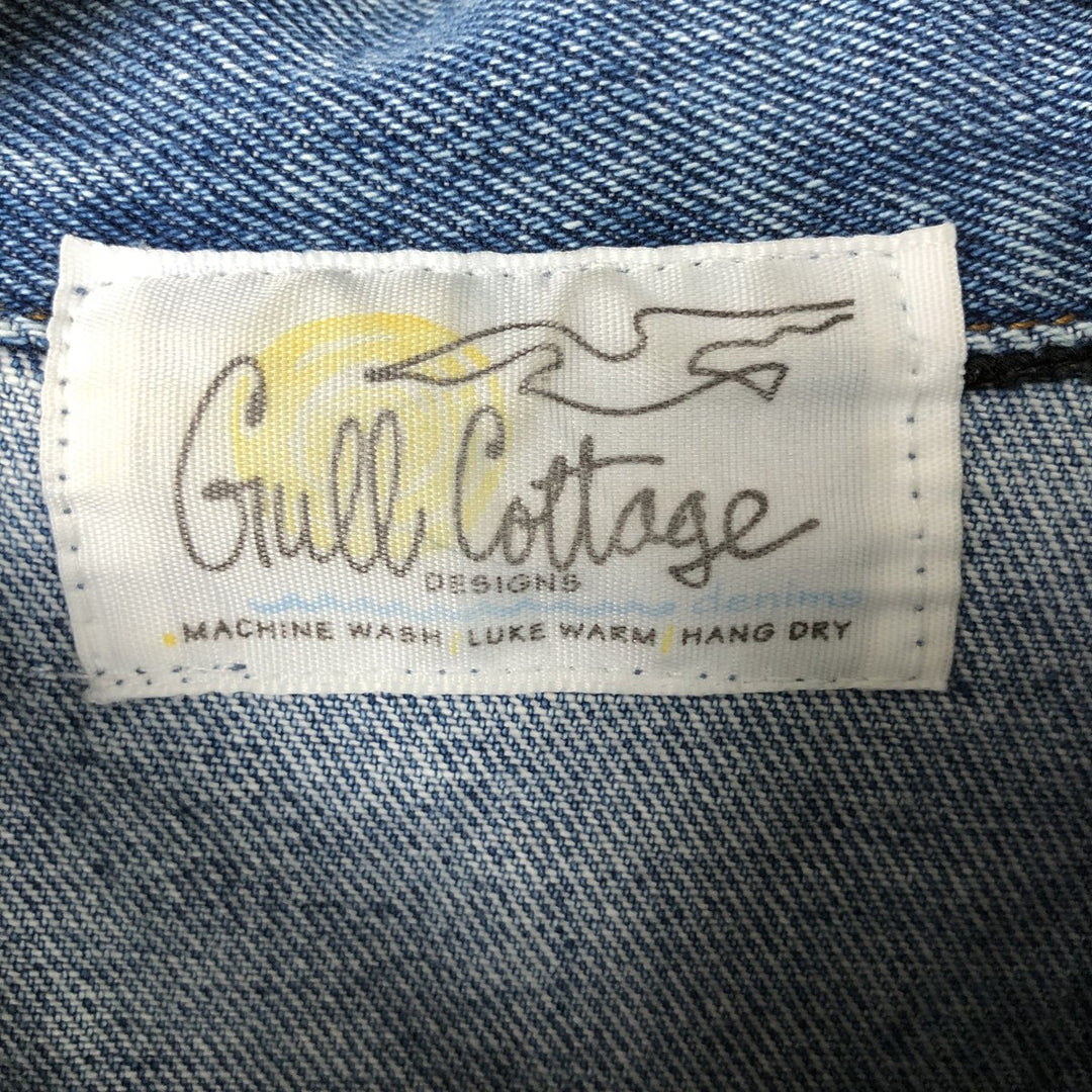 GULL COTTAGE BETTY BOOP denim jacket for women (size L) unclear Blue type light blue Vintage Second Hand