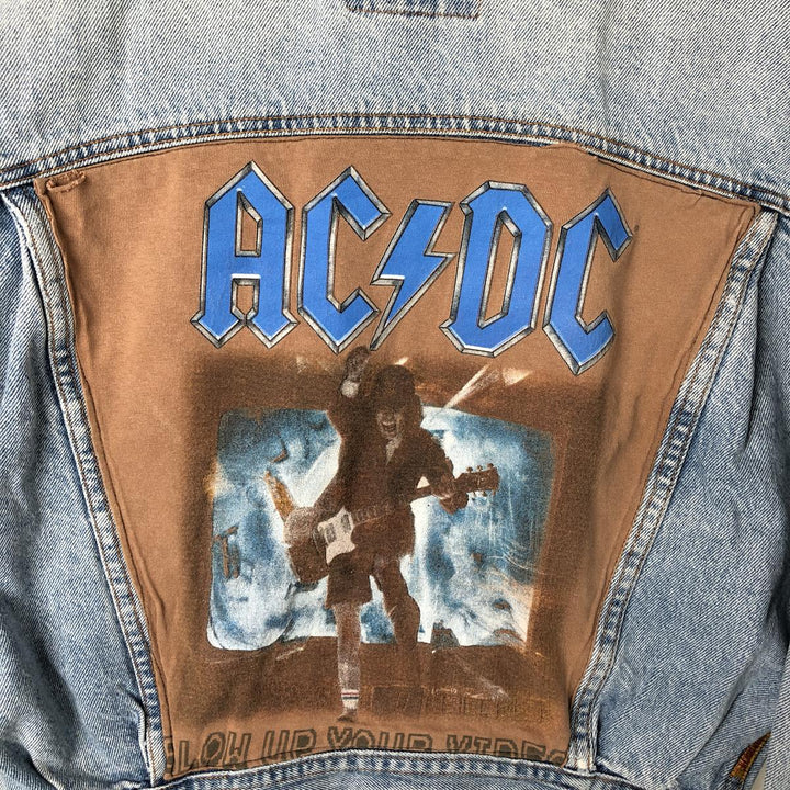 80's JORDACHE AC cotton Blue type light blue Vintage Second Hand