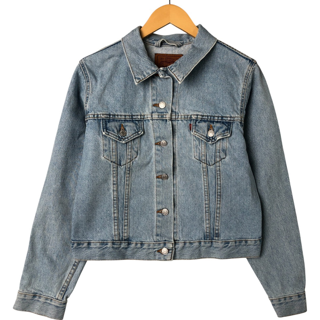 90'S Levi's 77597-0220 denim jacket, denim jacket, made in USA, women's size M, vintage cotton Blue type light blue Vintage Second Hand