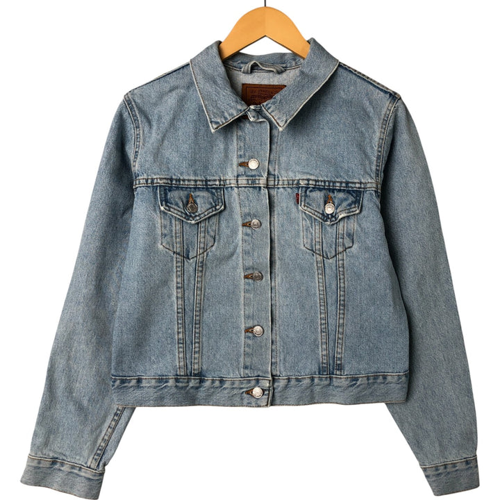 90'S Levi's 77597-0220 denim jacket, denim jacket, made in USA, women's size M, vintage cotton Blue type light blue Vintage Second Hand