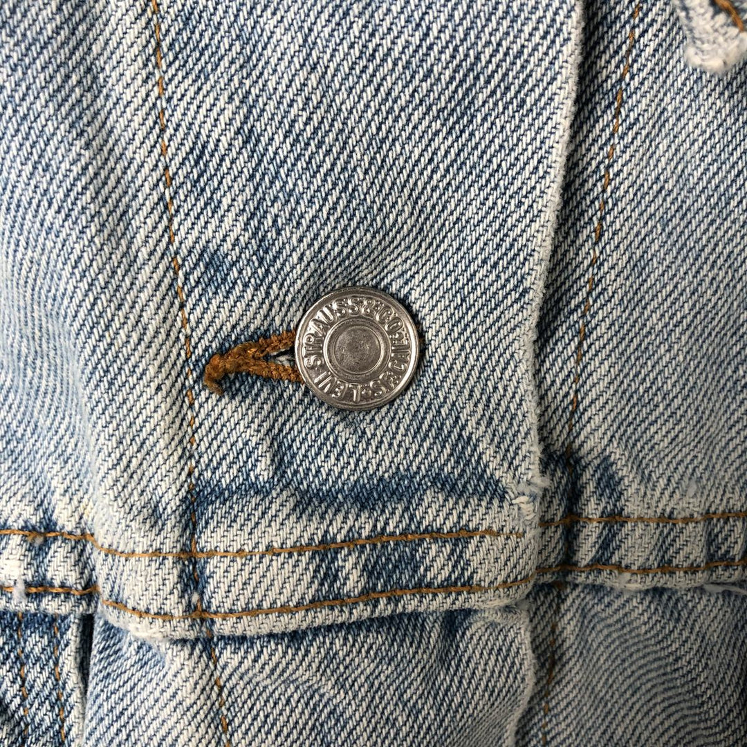 90'S Levi's 77597-0220 denim jacket, denim jacket, made in USA, women's size M, vintage cotton Blue type light blue Vintage Second Hand