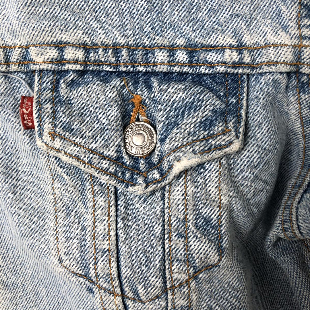 90'S Levi's 77597-0220 denim jacket, denim jacket, made in USA, women's size M, vintage cotton Blue type light blue Vintage Second Hand
