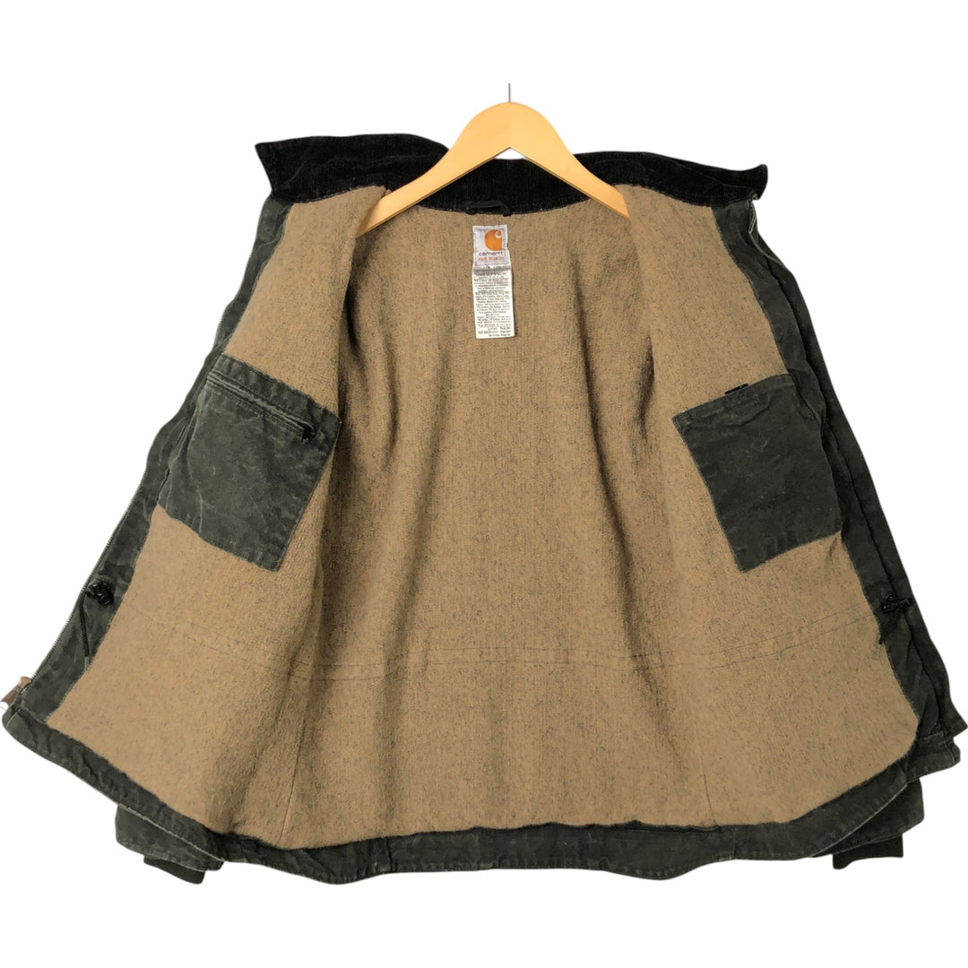 00'S Carhartt FOR WOMEN Traditional Jacket Duck Work Jacket Women's Size L cotton Green type dark green Vintage Second Hand