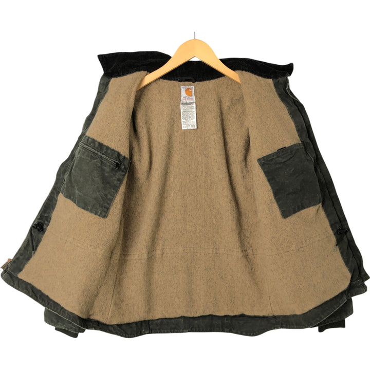 00'S Carhartt FOR WOMEN Traditional Jacket Duck Work Jacket Women's Size L cotton Green type dark green Vintage Second Hand