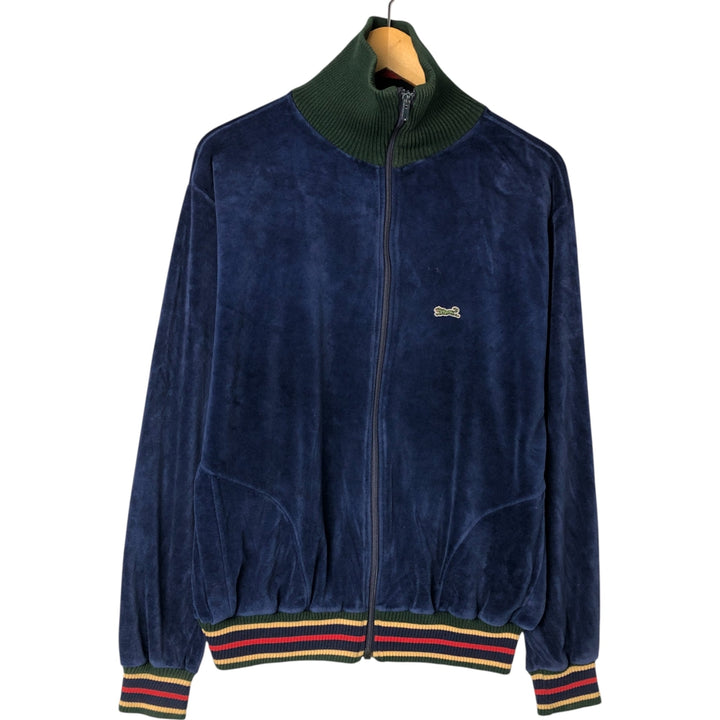 80'S Campus LeTIGRE pile jersey track jacket, made in the USA, women's XL size, vintage unclear navy blue type Vintage Second Hand