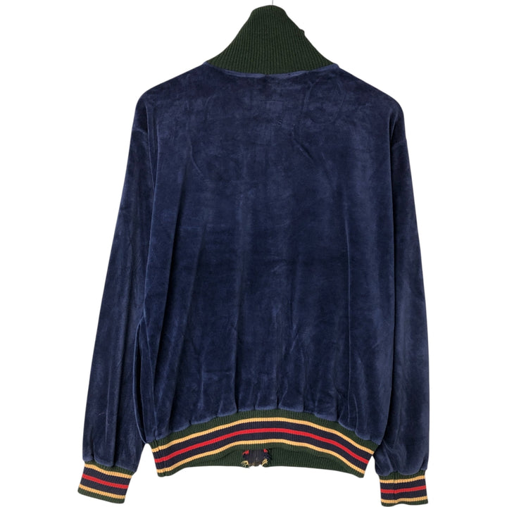 80'S Campus LeTIGRE pile jersey track jacket, made in the USA, women's XL size, vintage unclear navy blue type Vintage Second Hand