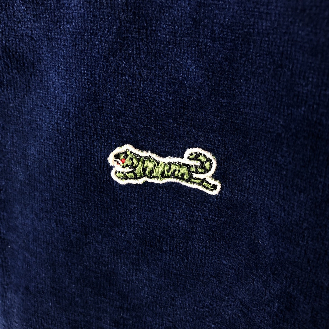 80'S Campus LeTIGRE pile jersey track jacket, made in the USA, women's XL size, vintage unclear navy blue type Vintage Second Hand