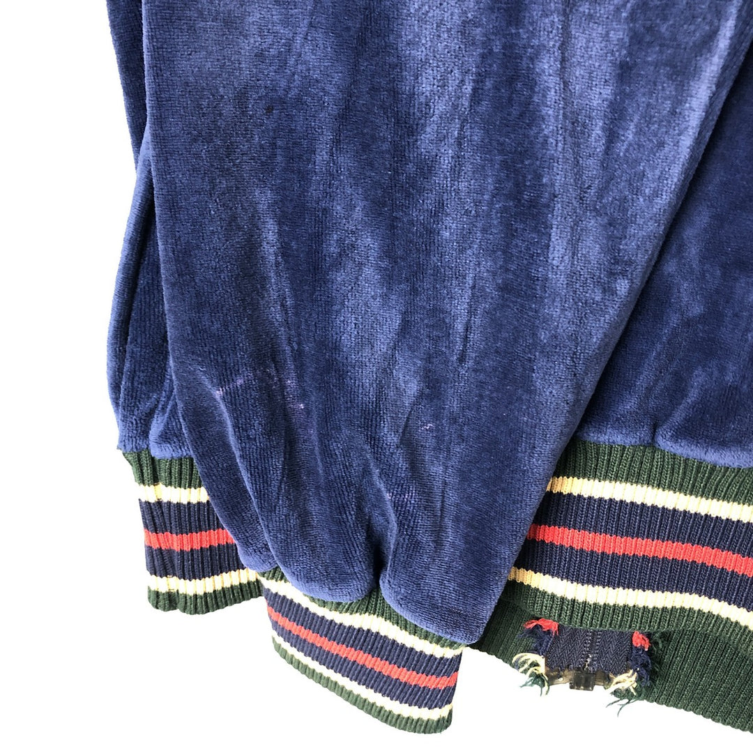 80'S Campus LeTIGRE pile jersey track jacket, made in the USA, women's XL size, vintage unclear navy blue type Vintage Second Hand