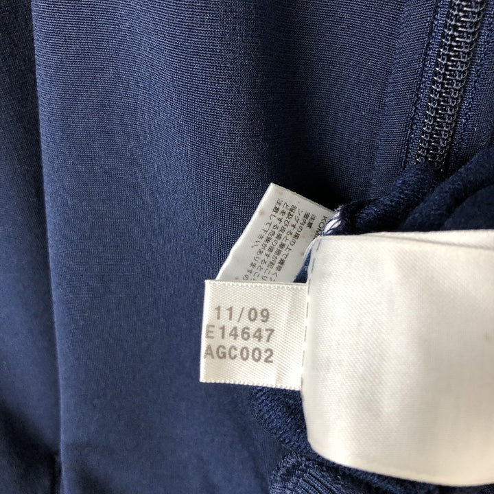 00'S adidas jersey track jacket, men's size L polyester navy blue type Vintage Second Hand
