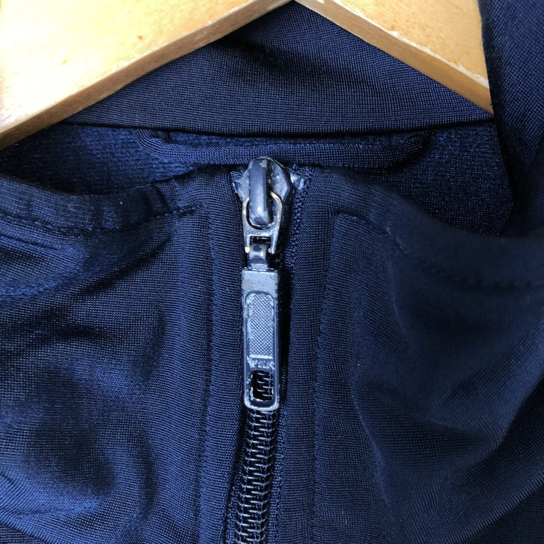 00'S adidas jersey track jacket, men's size L polyester navy blue type Vintage Second Hand