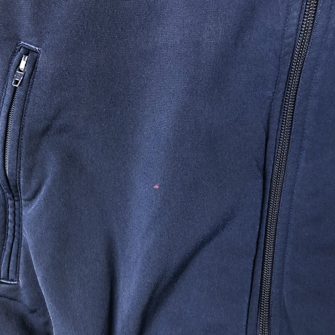 00'S adidas jersey track jacket, men's size L polyester navy blue type Vintage Second Hand