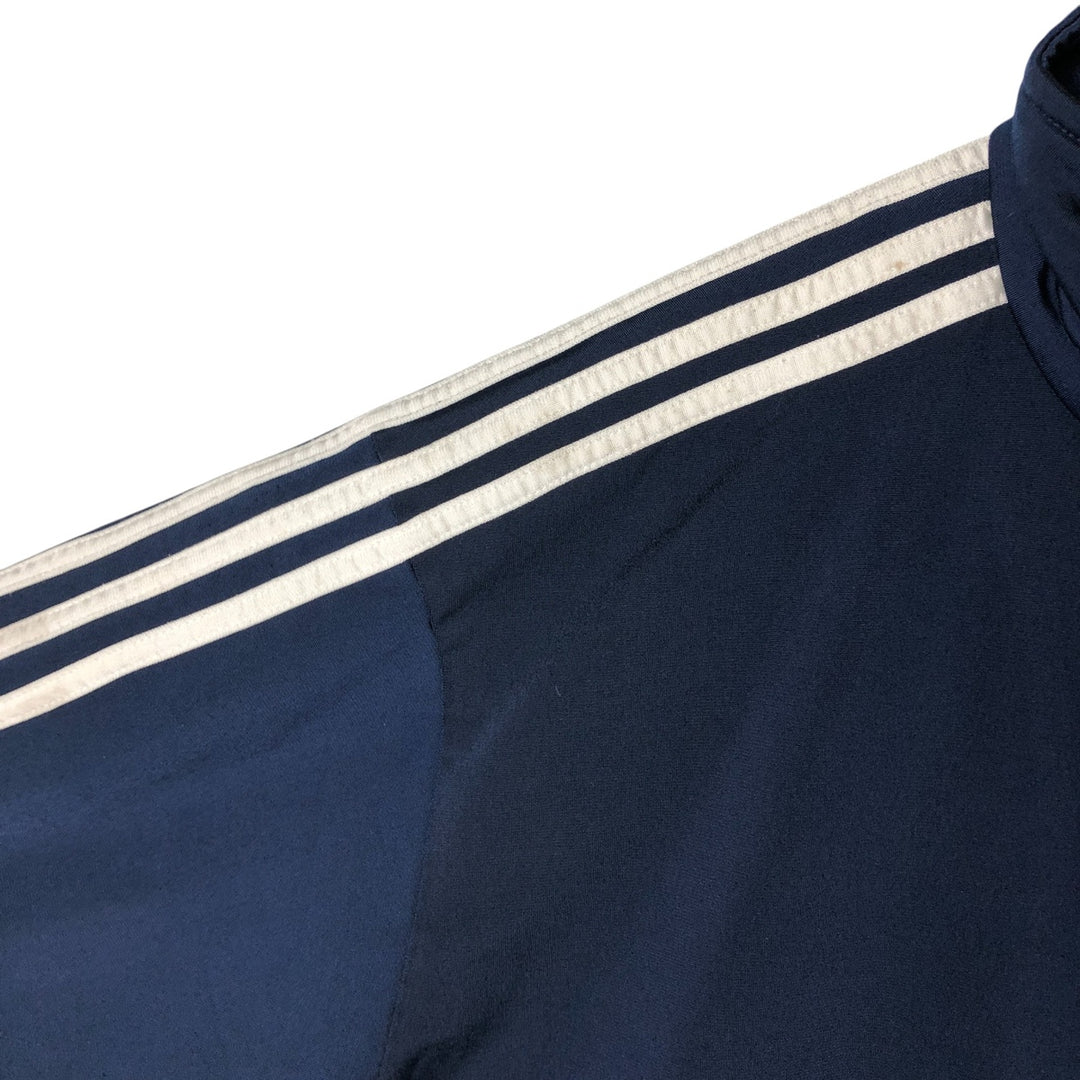 00'S adidas jersey track jacket, men's size L polyester navy blue type Vintage Second Hand