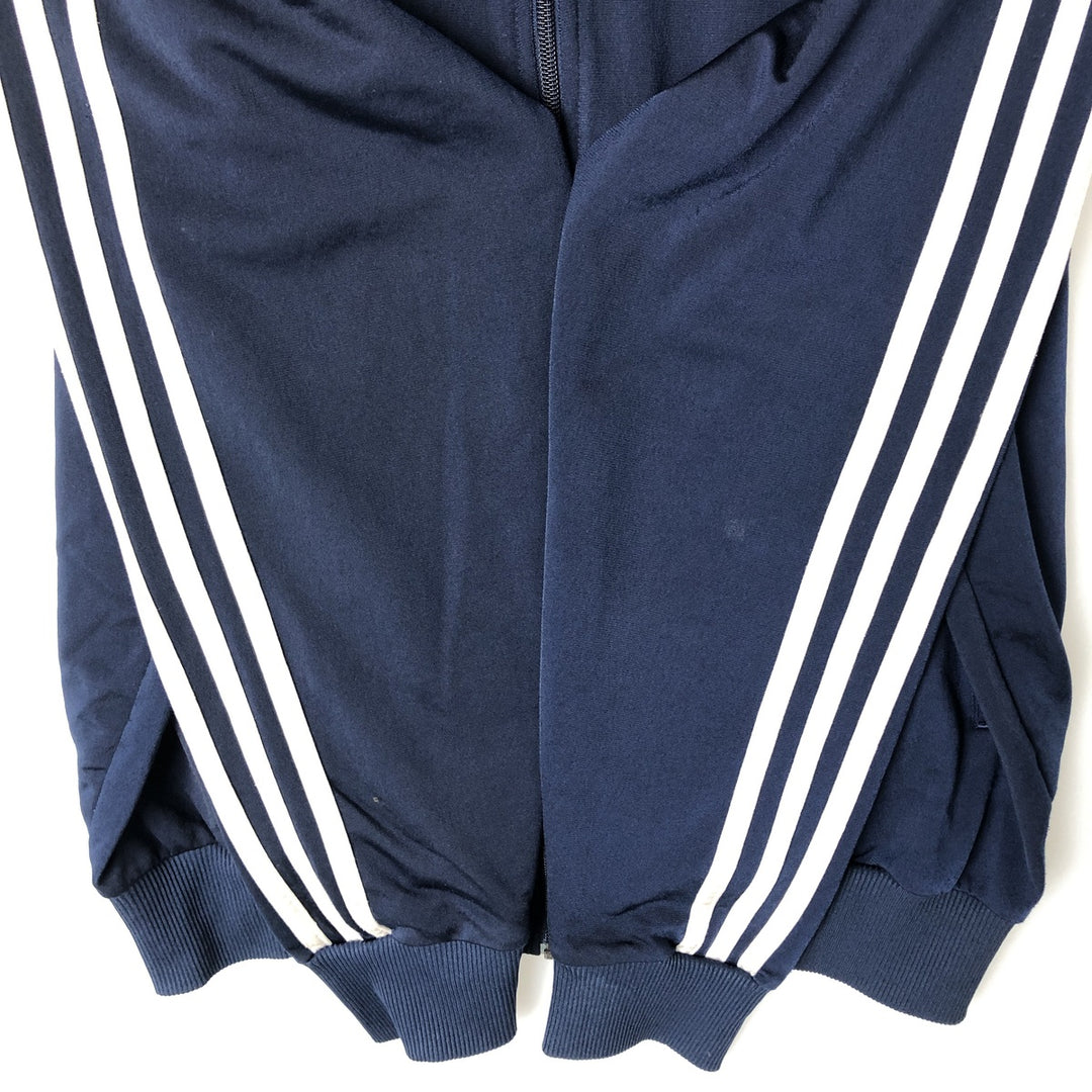 00'S adidas jersey track jacket, men's size L polyester navy blue type Vintage Second Hand