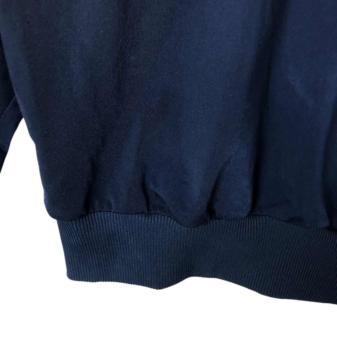 00'S adidas jersey track jacket, men's size L polyester navy blue type Vintage Second Hand