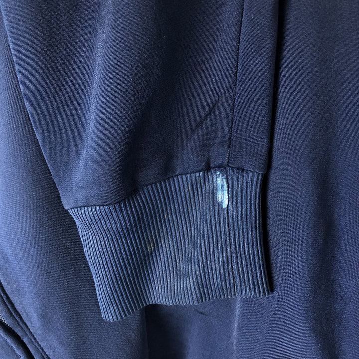 00'S adidas jersey track jacket, men's size L polyester navy blue type Vintage Second Hand