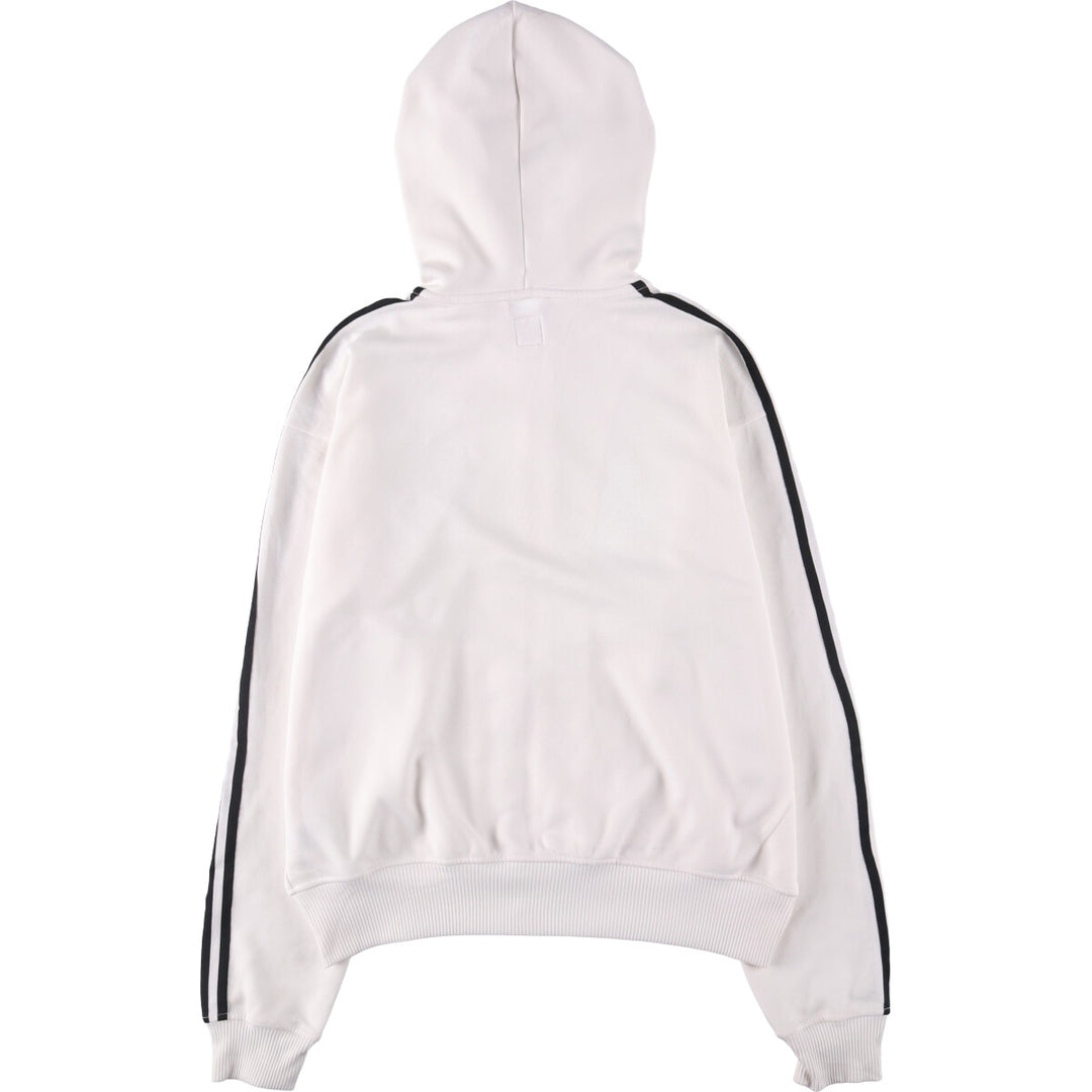 Adidas adidas jersey hoodie track jacket women's size L polyester white type Vintage Second Hand