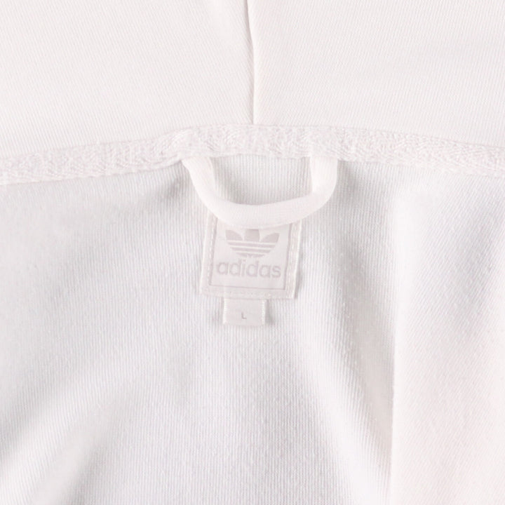 Adidas adidas jersey hoodie track jacket women's size L polyester white type Vintage Second Hand