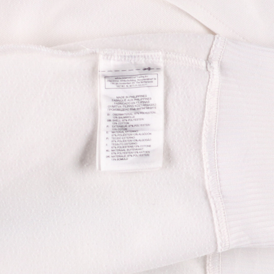 Adidas adidas jersey hoodie track jacket women's size L polyester white type Vintage Second Hand