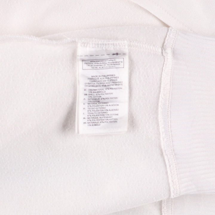 Adidas adidas jersey hoodie track jacket women's size L polyester white type Vintage Second Hand