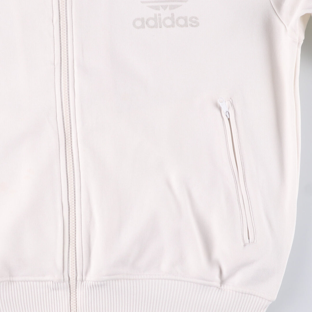 Adidas adidas jersey hoodie track jacket women's size L polyester white type Vintage Second Hand