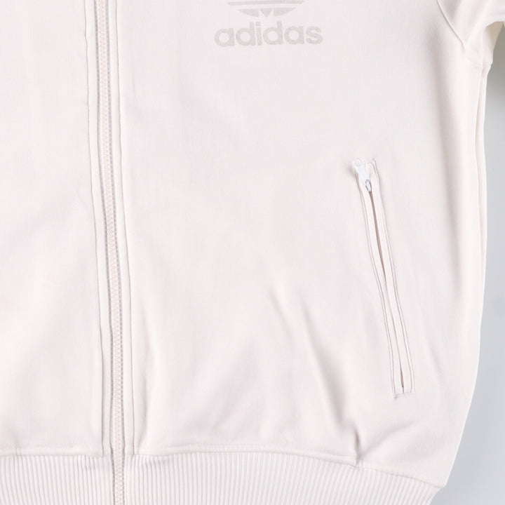 Adidas adidas jersey hoodie track jacket women's size L polyester white type Vintage Second Hand
