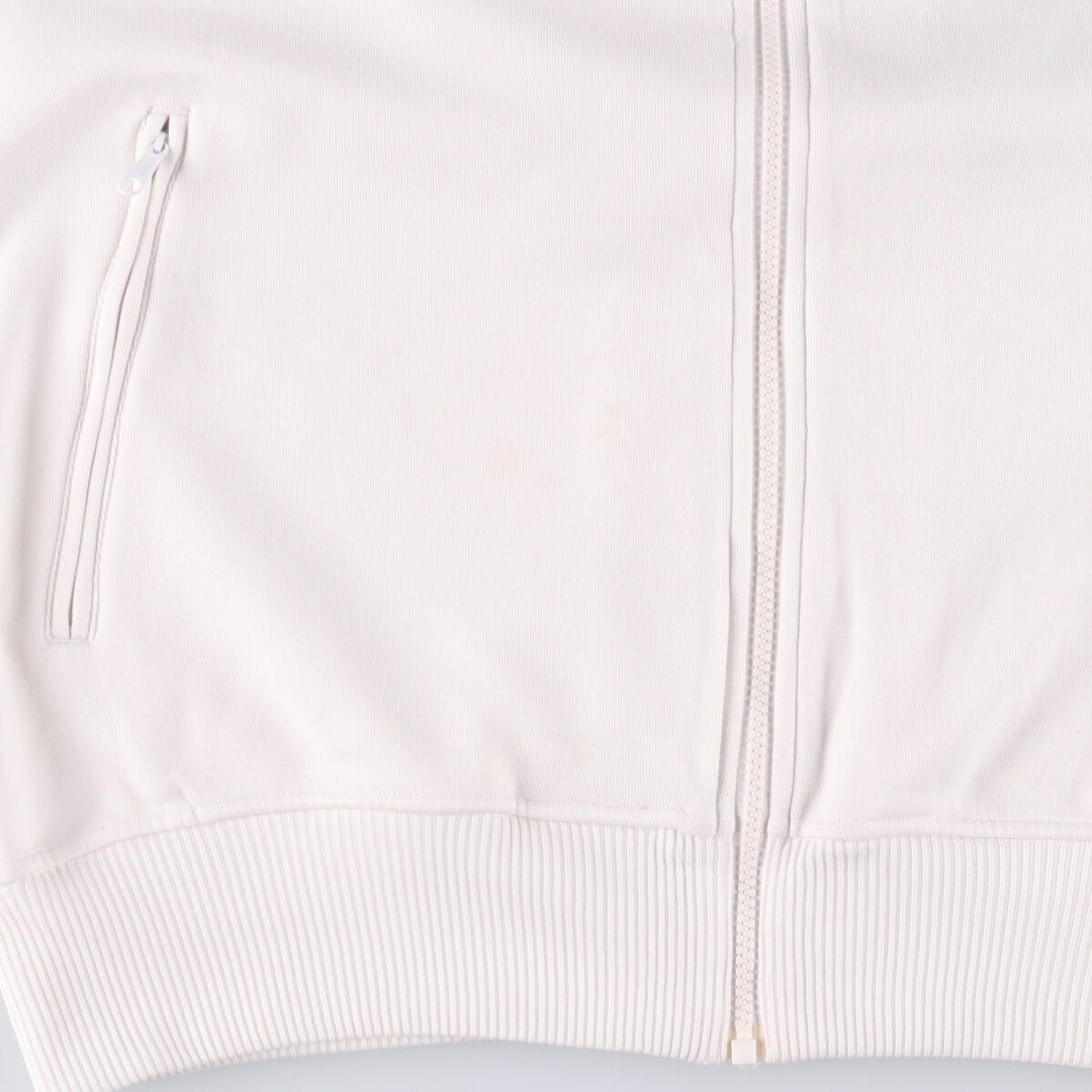 Adidas adidas jersey hoodie track jacket women's size L polyester white type Vintage Second Hand