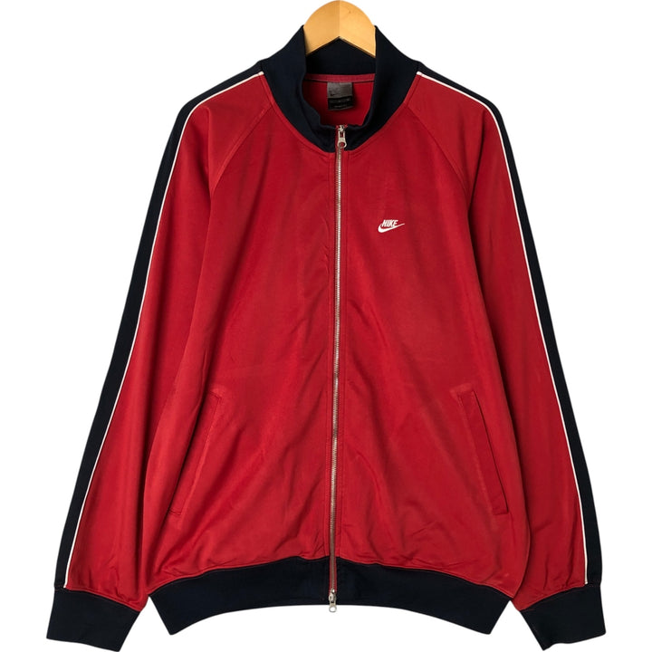 00'S Nike Jersey Track Jacket Men's L size polyester red type Vintage Second Hand